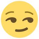 Muursticker Emoji Smirking Face