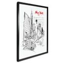Poster Love your City - New York Freiheitsstatue Schwarz-Weiß