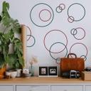 Wallsticker - 2-farvede Retro Ringe