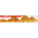 Fototapet Pyramiderne i Giza - Panorama - 48x260 cm