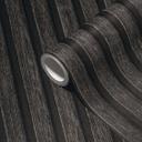 3D træpaneler non-woven tapet - naturlige træ lameller af A.S. Creation sort, moderne