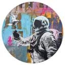 Vinilo decorativo Astronauta con paloma - Kuryliuk - Redondo