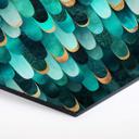 Hexagon Dibond Fredriksson - Turquoise Feathers
