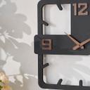 Holz-Wanduhr | MDF | mattschwarz, quadratisch, 40x40 cm