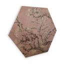 Hexagone - Bois - van Gogh - Amandier en fleurs rose
