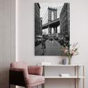 Cuadro lienzo Bolton - Elegante en Manhattan con el emblemático puente de Brooklyn