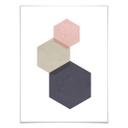 Plakat - Nouveauprints - Hexagons pink