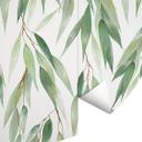 Papel pintado Ramitas con hojas verdes - Diseños ONU - Redondo - Papel pintado autoadhesivo/no tejid