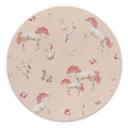 Fortryllede enhjørninger med kirsebærblomster Wallsticker - Kikki Belle - Rund – print på aluminium