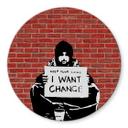 Glasbillede - Banksy - Keep Coins