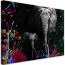 Canvasbillede, elefant dyr abstrakt