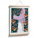 Póster de mujer en un colorido jardín de flores - Müller