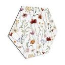 Hexagon Dibond Farverige vilde blomster - UN Designs