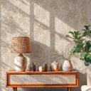 Ikke-vævet tapet palmeblade beige creme metallic tapet tapet natur gang