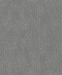 3D-look grå grafisk non-woven tapet 
