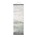 Textielposter Mistig berglandschap Aquarel - Ms Tiff - Panorama