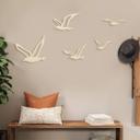Decoración en madera pájaros gaviotas - madera de álamo (5 piezas)