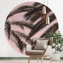 Fototapet - Rundt 1X Studio - Palms - vliesetapet/selvklæbende non-woven tapet