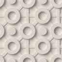 Ikke-vævet tapet grafisk 3D-look moderne, cirkler matte i beige