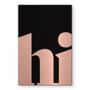 Geborsteld Alu-Dibond met goud-, zilver- & kopereffect - Hi - Typografie
