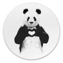 Tableau sur alu-Dibond Solti - L'amour c'est tout - Rond