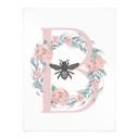 Póster abeja con corona de flores - inspirado en Bridgerton