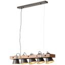 Pendelleuchte Maria, braun, 115 x 95 cm, Holz Pendellampe, dimmbar