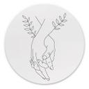 vægdekoration Line Art - Elskende, der holder hinanden i hånden - Lizde – print på aluminium