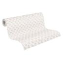 blomstret tapet hvid blå - non-woven tapet country house A.S. Création - mat og lys struktur