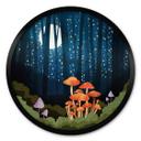 Póster Bosque y estrellas de noche - SpaceFrog Designs - Redondo