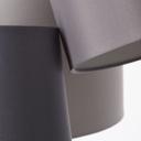 Pendelleuchte Sarah, grau, 105 x 44 cm, Textil Pendellampe, dimmbar