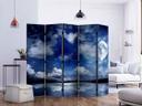 Paravent, Raumteiler freistehend, Trennwand - Magic Night II, 5-teilig - einseitig bedruckt - 225x172 cm
