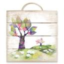 Cuadro de madera Blanz - Prado de ovejas - 40x41,5 cm