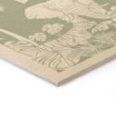 Cuadro de madera de animales de la selva en verde tropical - Kikki Belle