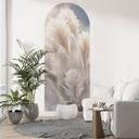 Wallsticker rundbuevægpanel pastelfarvede græsser - Treechild - smal