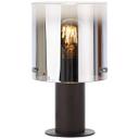 Tischleuchte Benett, braun, 26 x 15 cm, Glas Tischlampe