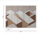 Geometric GraphicTiles2 grå beige - non-woven tapet Designwalls 2 - 2,55 x 3,5 m