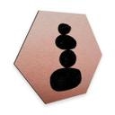 Hexagone - Alu-Dibond effet cuivré Nouveauprints - Pebbles 3 noir