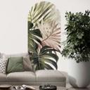 Wallsticker rundbue vægpanel tropiske blade boho - Haase - smal