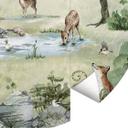 Fototapet - Rundt Kikki Belle - Hjorteskov - vliesetapet/selvklæbende non-woven tapet