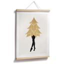 Póster Kubistika - Lady Gaga de Navidad