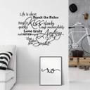 Wallsticker -  Life is short...
