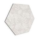 Sekskantet Billede af tropiske blade i beige - Bloomery Decor - Alu-Dibond