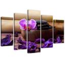5 stykke lærredsprint Orchid Zen Spa Stones