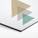 Hexagone - Alu-Dibond Nouveauprints - Triangles aqua