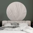 Wallsticker med palmeblade i hørlook - Bloomery Decor - Rund