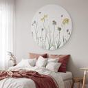 Tableau sur alu-Dibond rond Sir Edward - Prairie aux papillons