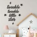 Decoración mural refrán MDF - Twinkle twinkle little star - Habitación infantil