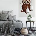Zelfklevende Poster - Coffee Owl