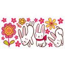 Sticker mural - Set de petits lapins